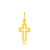 Pingente de ouro 18k cruz / crucifixo masculino / feminino