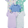 Kit Body 5 Peças Cute Carter's - Lilás